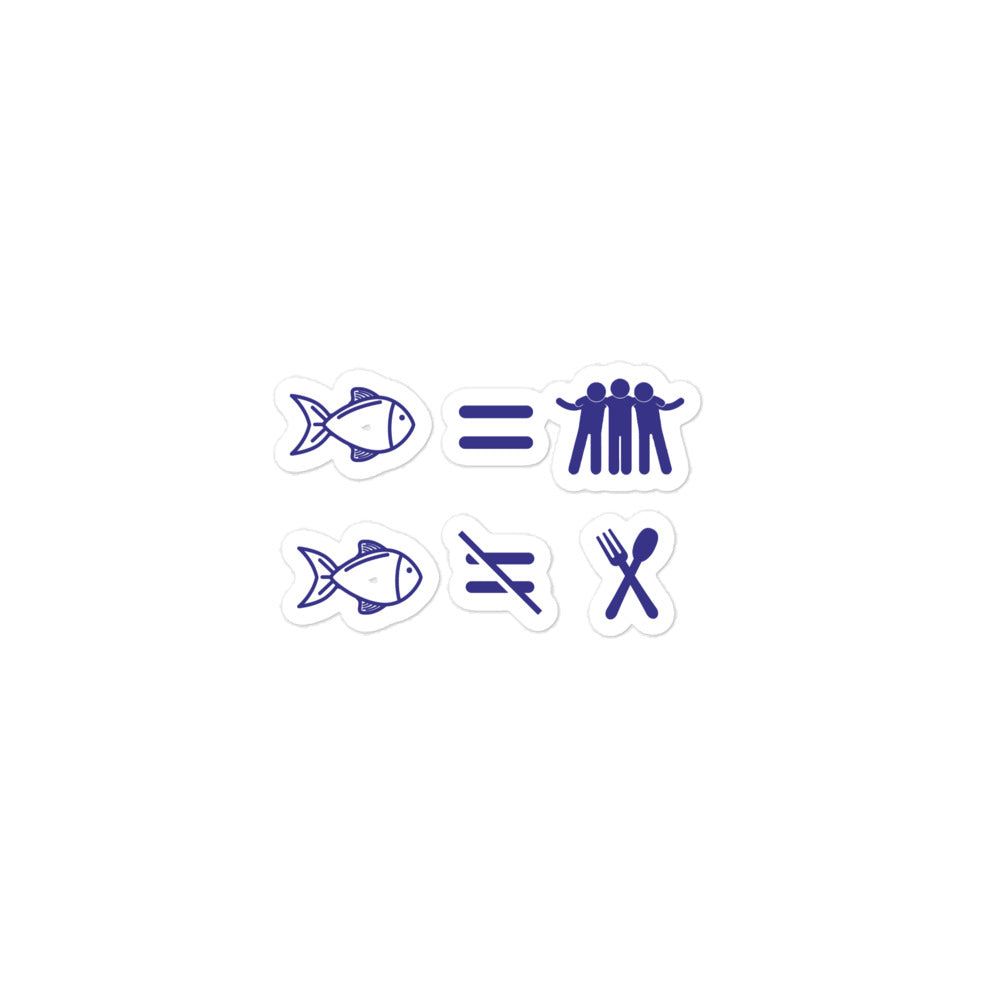 Fish Are Friends Not Food | Stickers