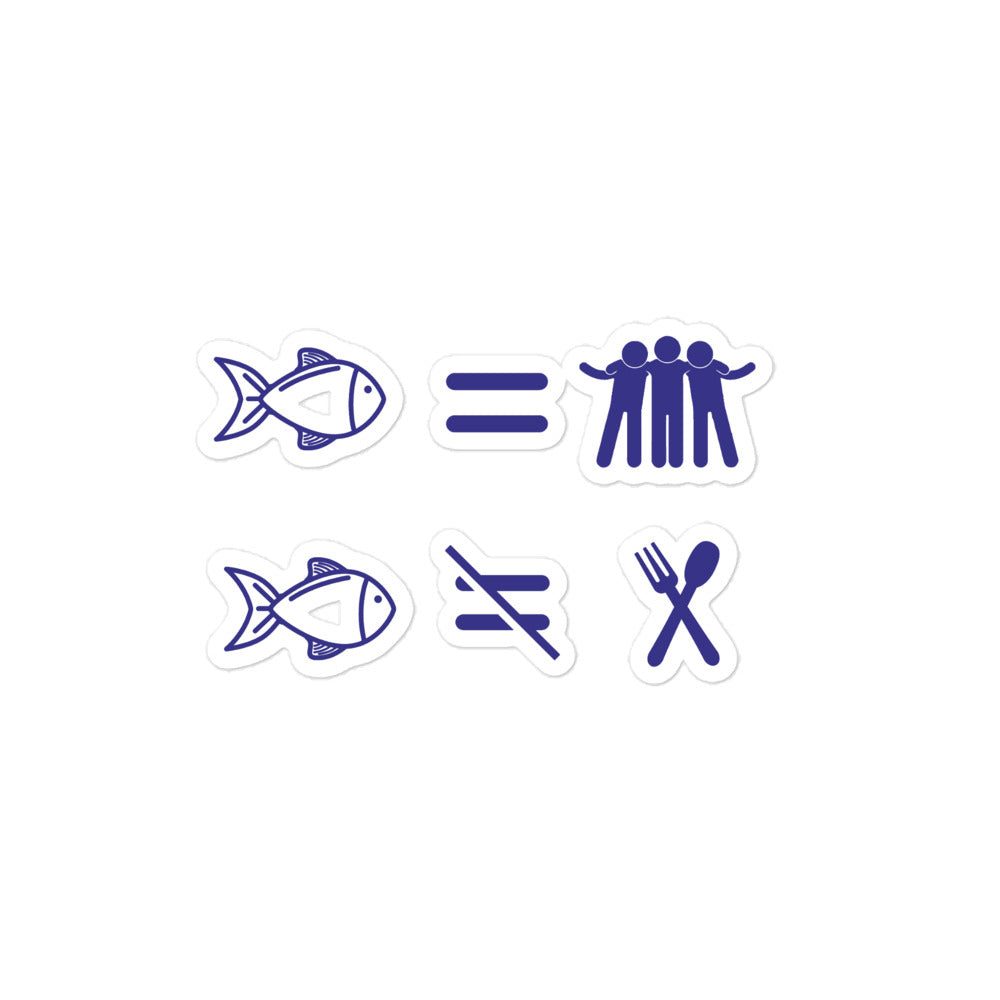 Fish Are Friends Not Food | Stickers