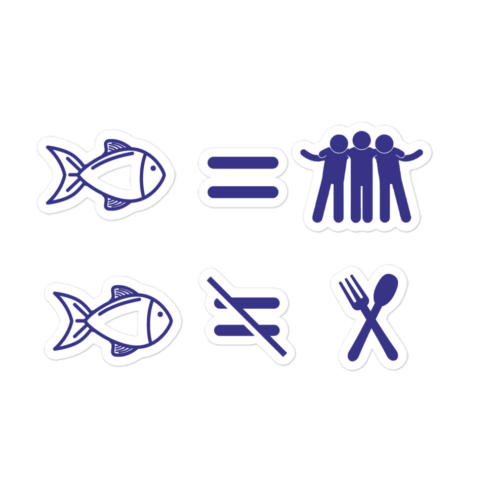 Fish Are Friends Not Food | Stickers