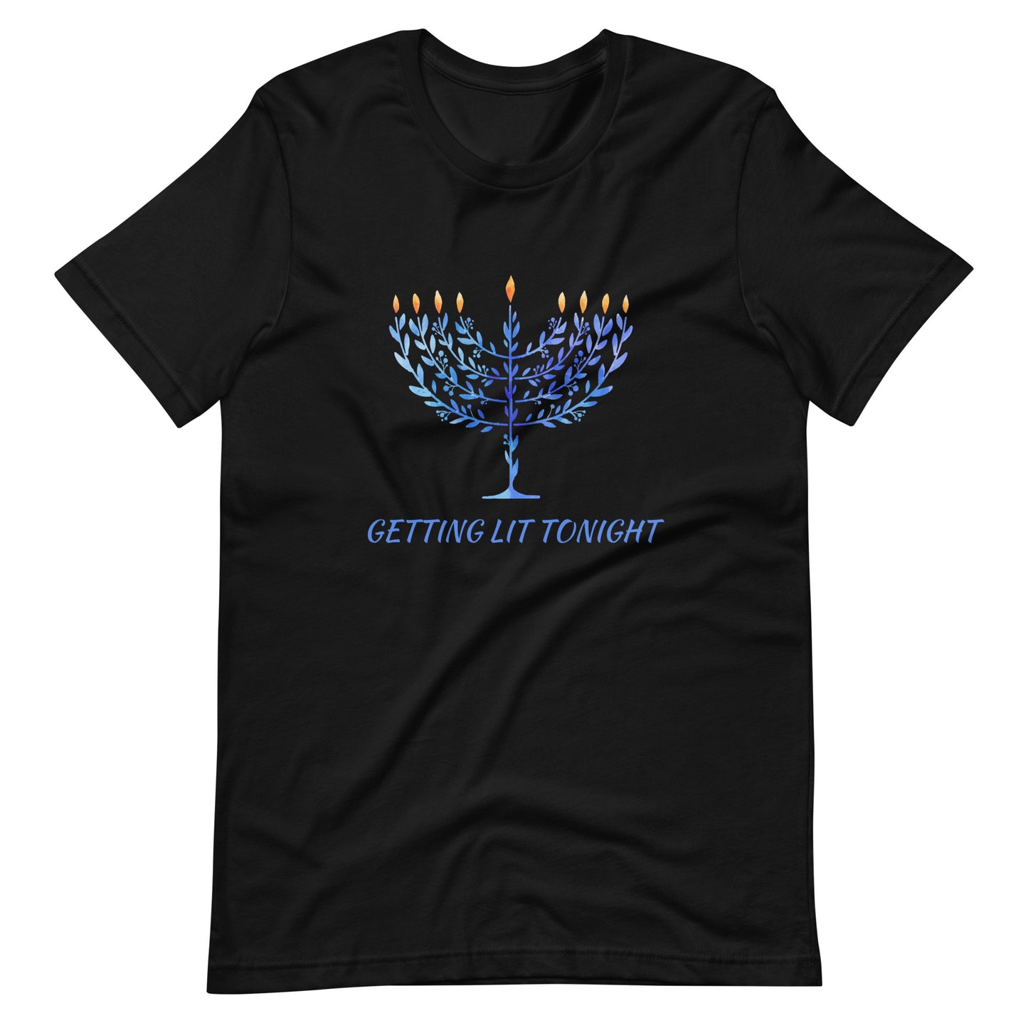 Hanukkah Tshirt | Getting Lit Tonight Menorah Tshirt Chanukah Tshirt