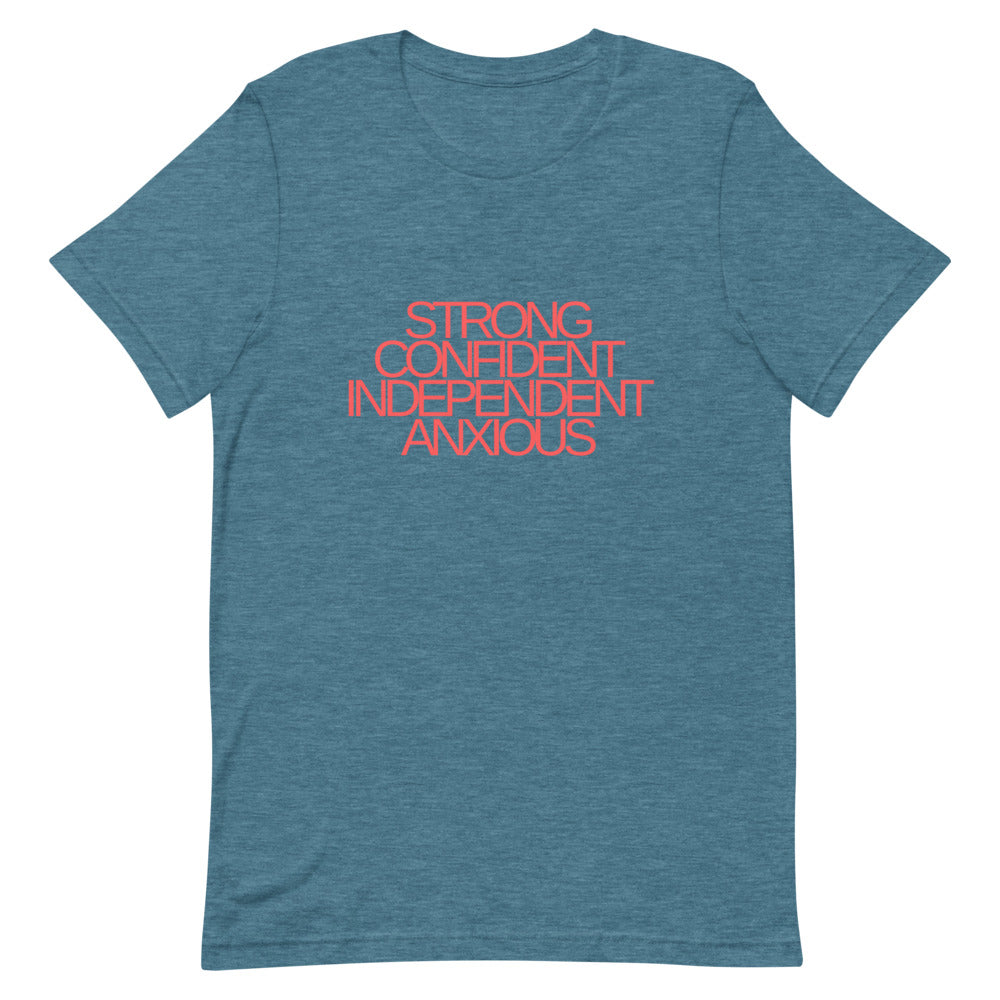 Strong Confident Independent Anxious | Red | T-Shirt