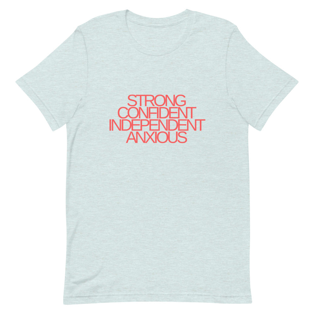 Strong Confident Independent Anxious | Red | T-Shirt