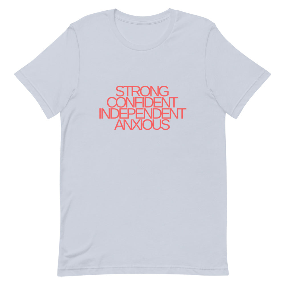 Strong Confident Independent Anxious | Red | T-Shirt
