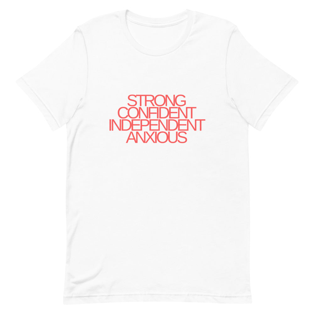Strong Confident Independent Anxious | Red | T-Shirt