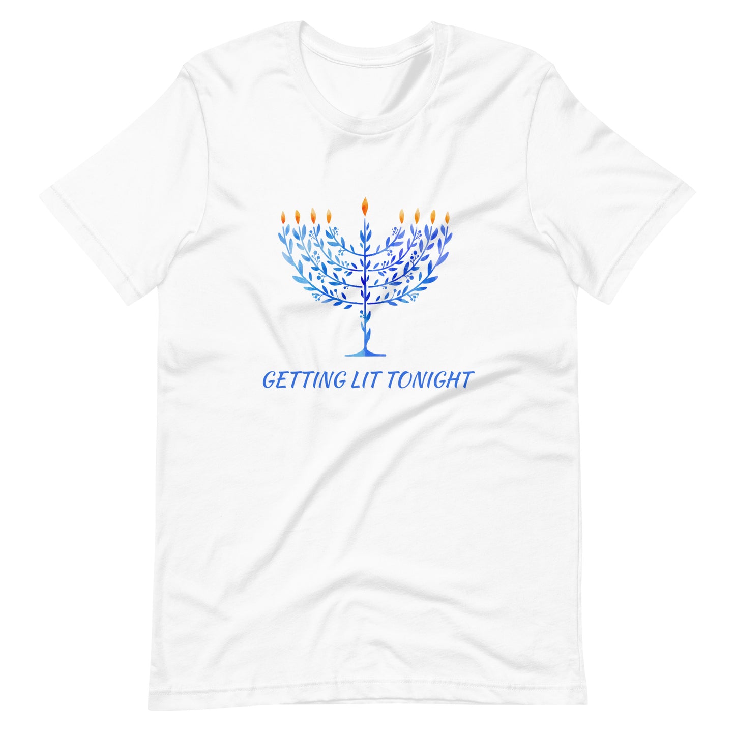 Hanukkah Tshirt | Getting Lit Tonight Menorah Tshirt Chanukah Tshirt
