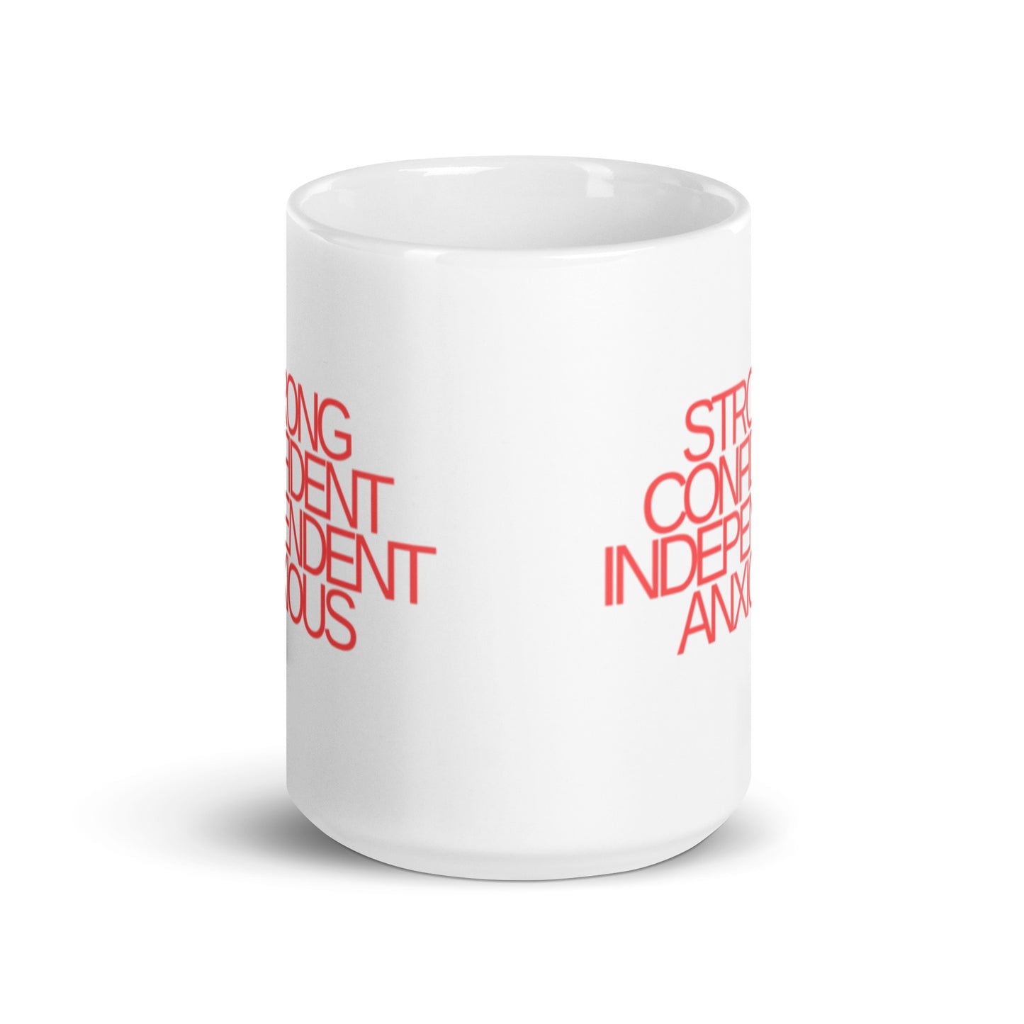 Strong Confident Independent Anxious | Red | Mug
