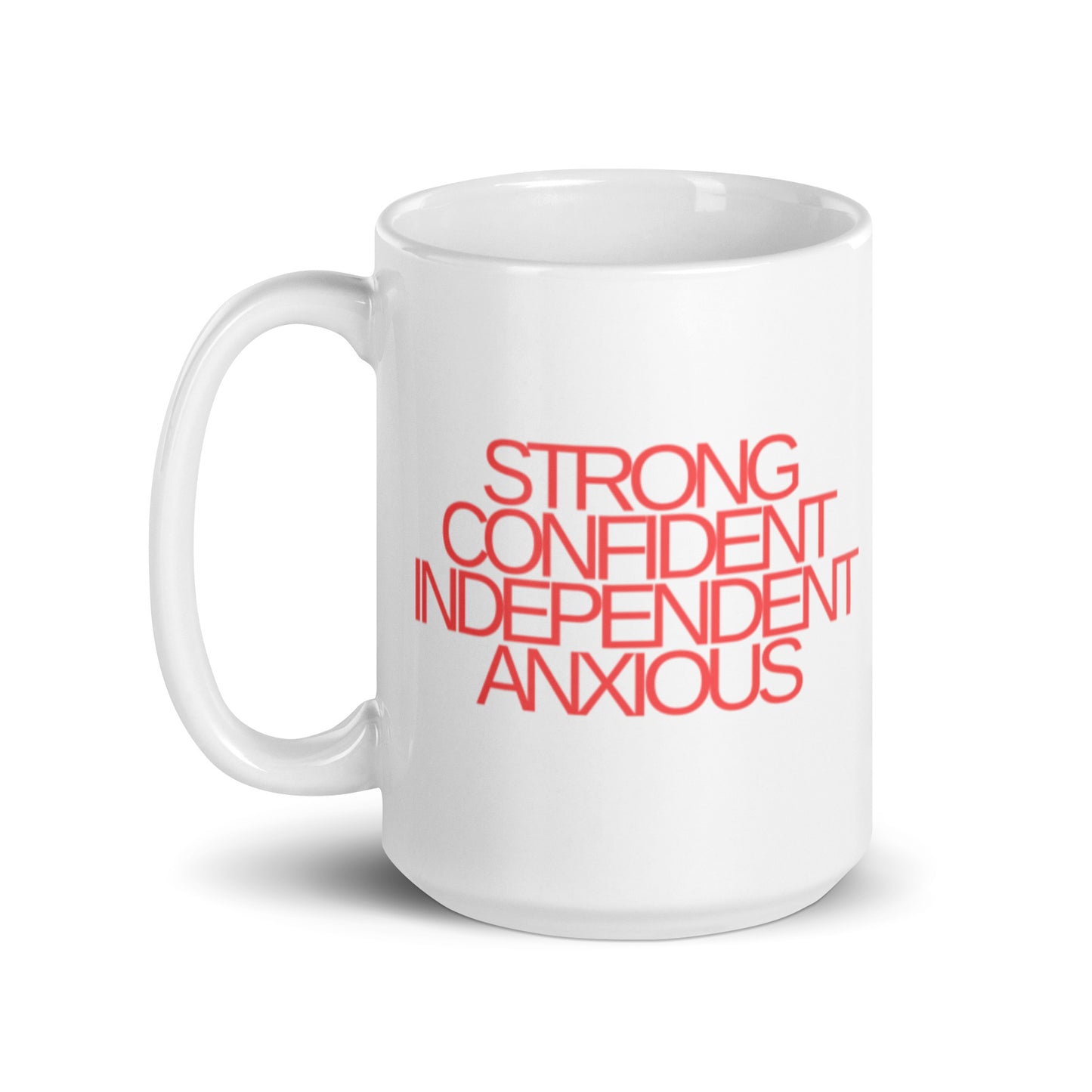 Strong Confident Independent Anxious | Red | Mug