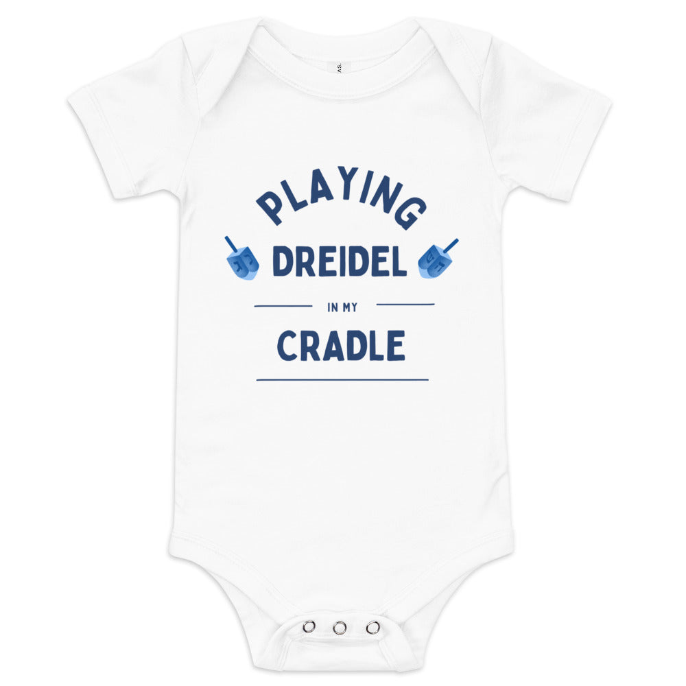 Playing Dreidel In My Cradle Baby Outfit