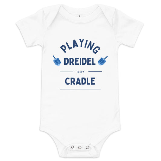 Playing Dreidel In My Cradle Baby Outfit