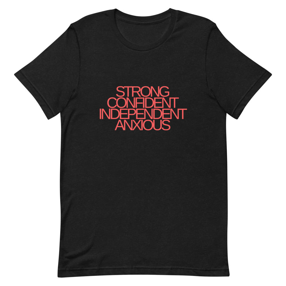 Strong Confident Independent Anxious | Red | T-Shirt
