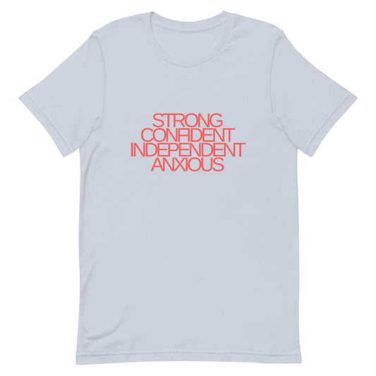 Strong Confident Independent Anxious | Red | T-Shirt