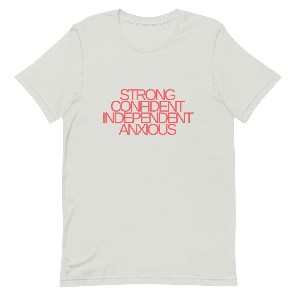 Strong Confident Independent Anxious | Red | T-Shirt
