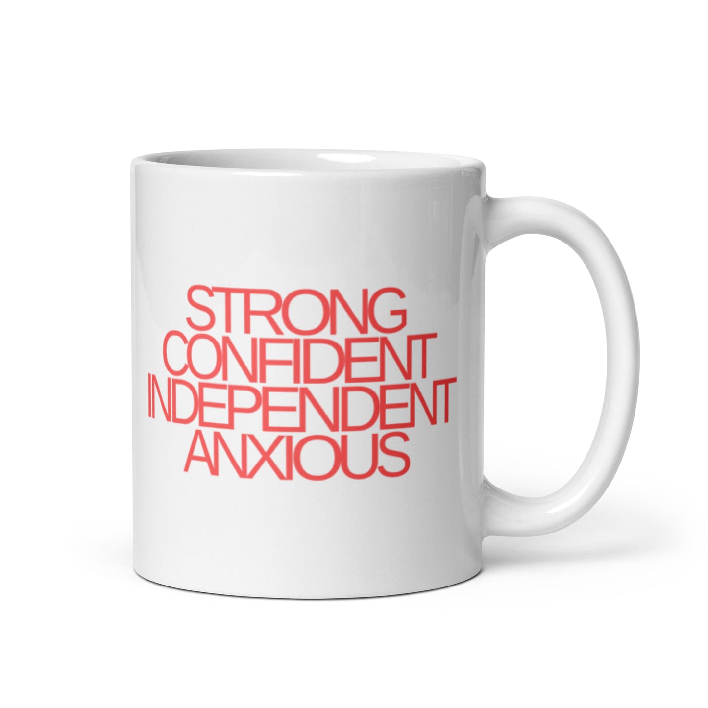 Strong Confident Independent Anxious | Red | Mug